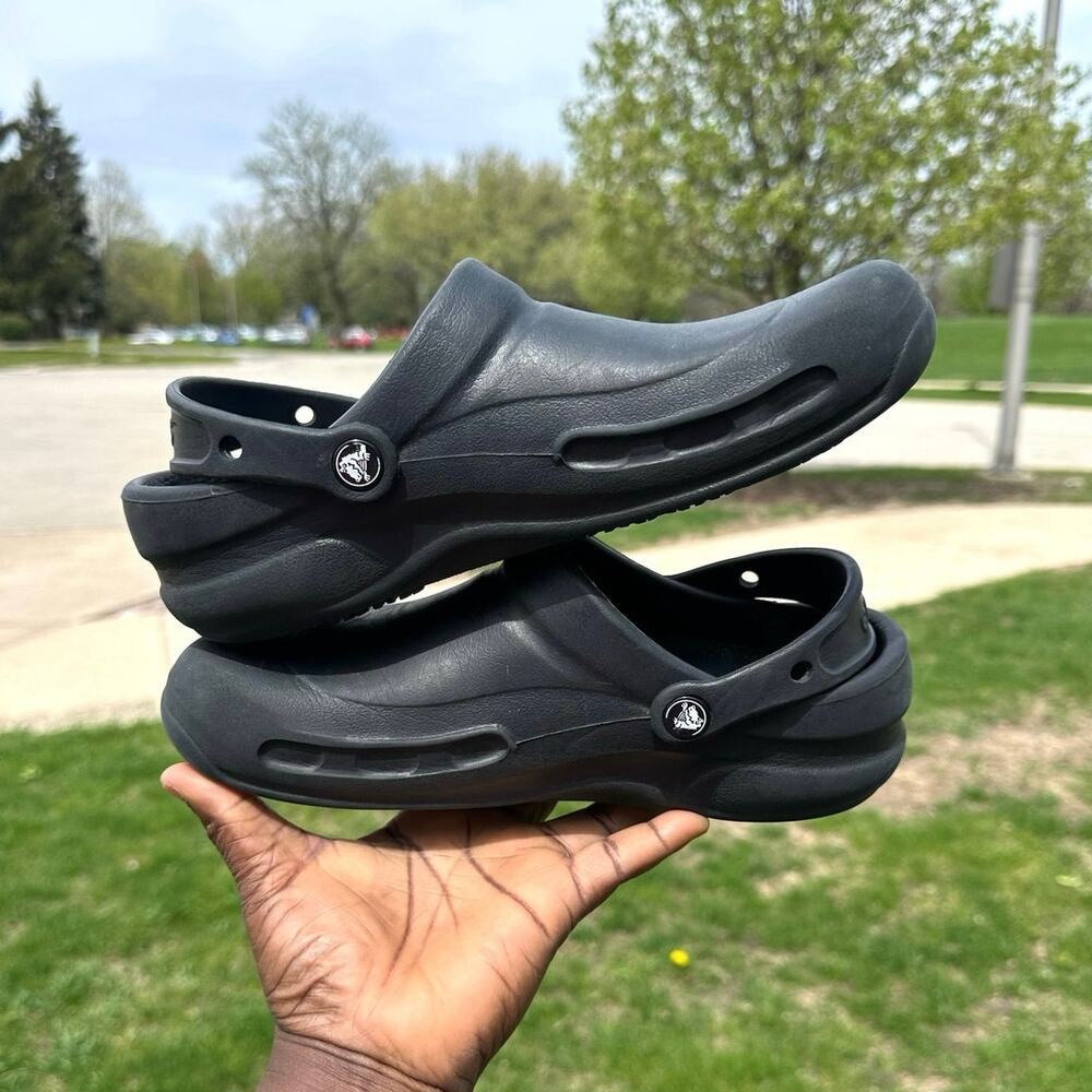 Crocs Bistro Adult Unisex Work‎ Clogs Size M6 W8 Black - Picture 14 of 14